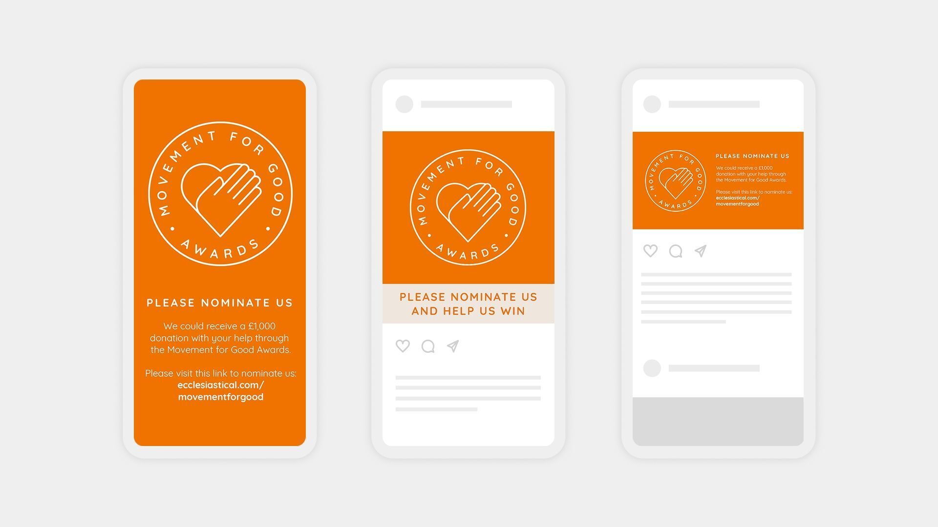 Ecclesiastical Movement For Good Social Media Campaign Posts