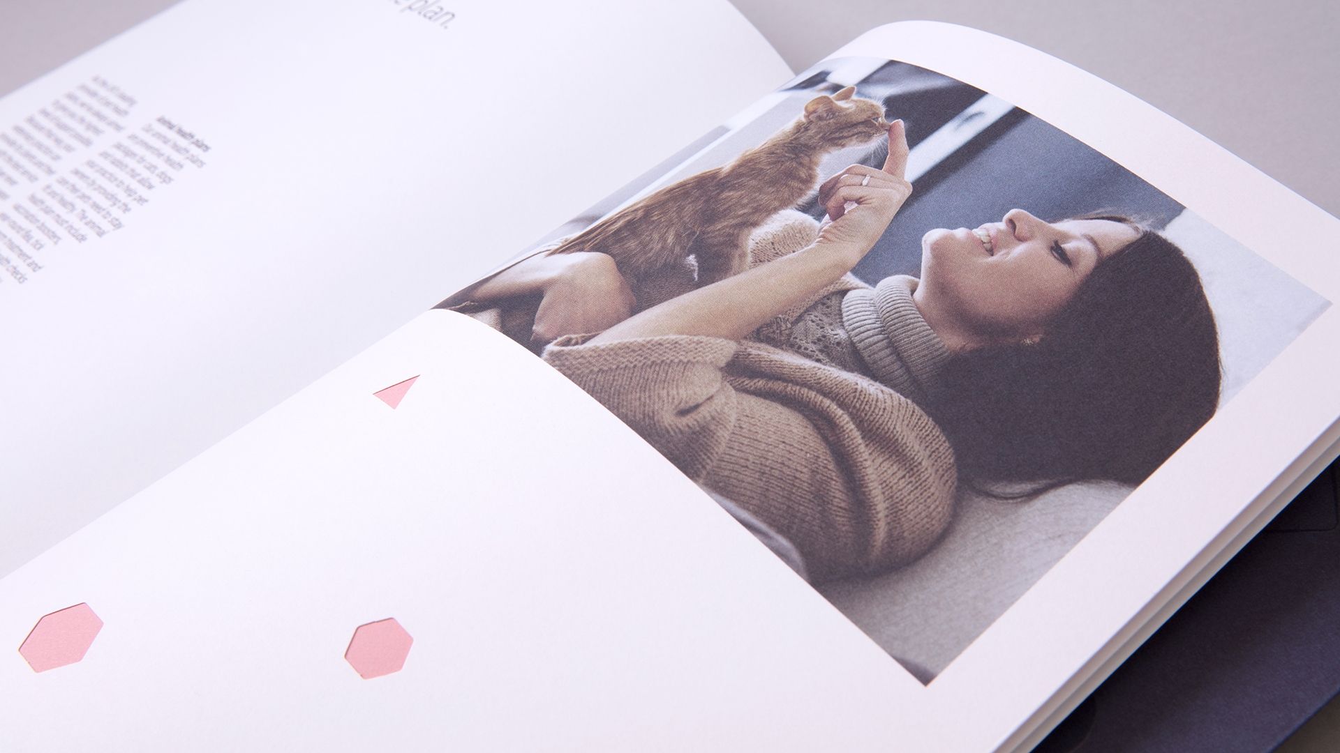 Simplyhealth Professionals Brochure Design showing Die-Cut Details and Art Directed Photography